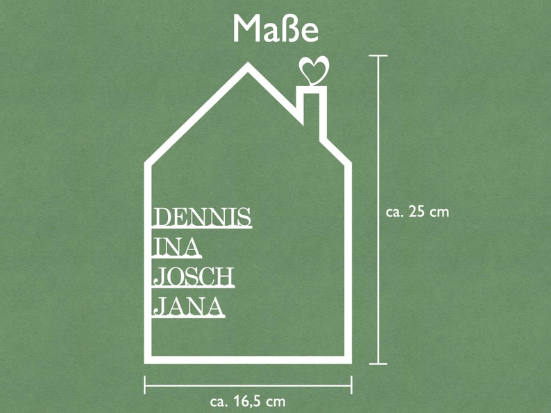 Haus mit Namen personalisiert Türschild für Familien viele Farben Bild 4