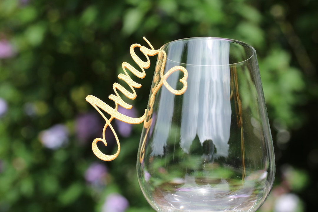 Namensschild zum Einhängen ins Glas viele Farben Tischkarten für