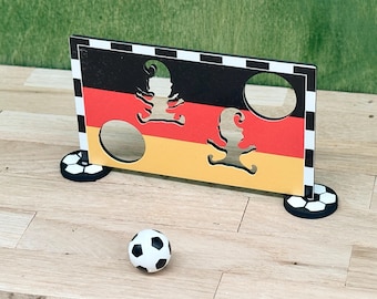 Wichtel Torwand | Mini Fußballspiel mit Wichtel-Silhouetten | inkl. Standfüßen & Ball | Zubehör für Wichteltür