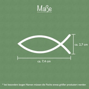 Personalisierte Streudeko für Taufe, Kommunion und Konfirmation Fische mit Namen Ichthys Bild 9