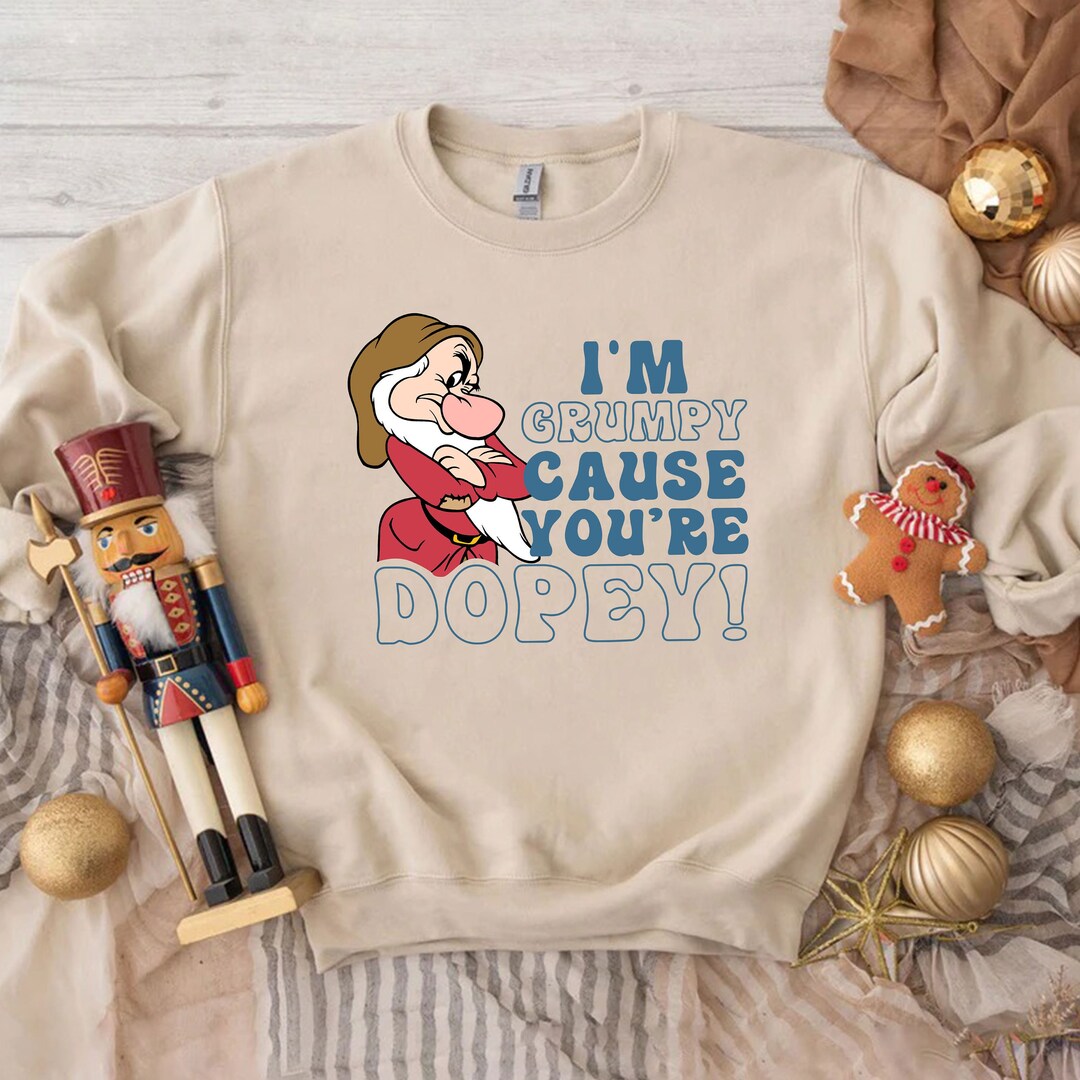 Vintage Disney Grumpy Sweatshirt I'm Grumpy Cause Etsy