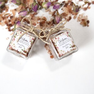 Rose Bridal Shower Gifts Vegan Wedding Favors Bath Salt Favors Bulk Wedding Favors Individual Engagement Favors in Bulk Rose Bridal Gift image 7