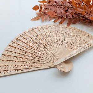 25 Pcs Bulk Wedding Fans Summer Unique Rustic Wedding Favors Personalized Favors For Guests in Bulk Custom Hand Fan Bridal Shower Favors image 1