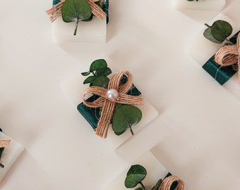 Eucalyptus Wedding Favors, Eucalyptus Soap Favors, Bridal Shower Favors, Personalized Wedding Favors, Greenery Wedding Gifts