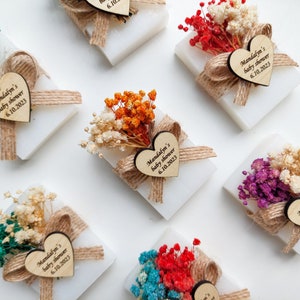 50 PCS Wedding Favors for Guests Bulk Favors Floral Soap Favors, Bridal Shower Favors, Personalized Wedding Favors Baby Shower Favors image 5