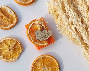 Citrus Baby Shower Gifts Baby Shower Favors Personalized Baby Shower Favors Orange Wedding Gifts for guests Personalized Soap Gifts