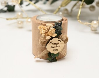 Mother's Day candle holders Rustic Mother's Day decor Handmade candle holders for Moms Personalized Favors, Favors Candle Party Favors