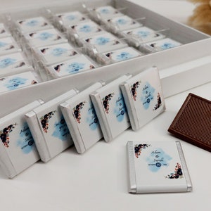 Personalized Chocolate Wedding Favors for Guests Bridal Shower Favors Wedding Chocolate Baby Shower Favors Baptism Favors Love is Sweet image 3