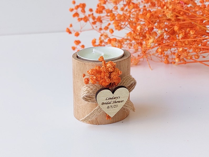 50 PCS Wedding candle favors Personalized candle favors Rustic candle favors Bridal shower candle favors Vintage candle favors image 5