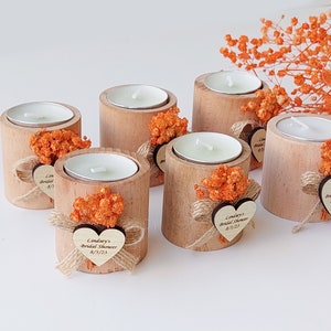 50 PCS Wedding candle favors Personalized candle favors Rustic candle favors Bridal shower candle favors Vintage candle favors image 4