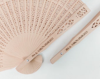 Wedding Fan Favors Personalized Favors For Guests in Bulk Fan Favors Custom Hand Fan Bridal Shower Favors, Rustic Fans