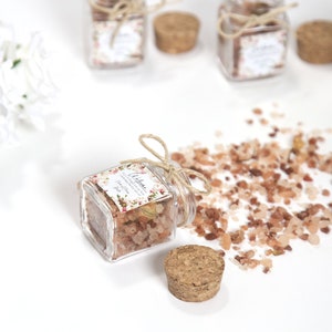 Rose Bridal Shower Gifts Vegan Wedding Favors Bath Salt Favors Bulk Wedding Favors Individual Engagement Favors in Bulk Rose Bridal Gift image 5