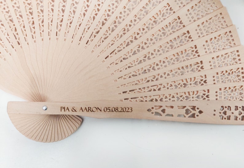 25 Pcs Bulk Wedding Fans Summer Unique Rustic Wedding Favors Personalized Favors For Guests in Bulk Custom Hand Fan Bridal Shower Favors image 8