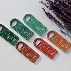 60 PCS Wedding Favor Magnet Personalized Wooden Wedding Magnets Wedding Favor Guests Magnetic Bottle Opener Custom Cap Opener Wedding Gift image 6