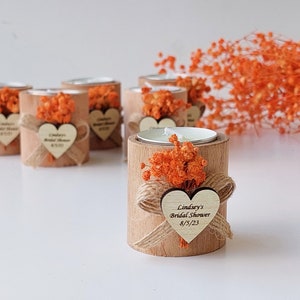 50 PCS Wedding candle favors Personalized candle favors Rustic candle favors Bridal shower candle favors Vintage candle favors image 3
