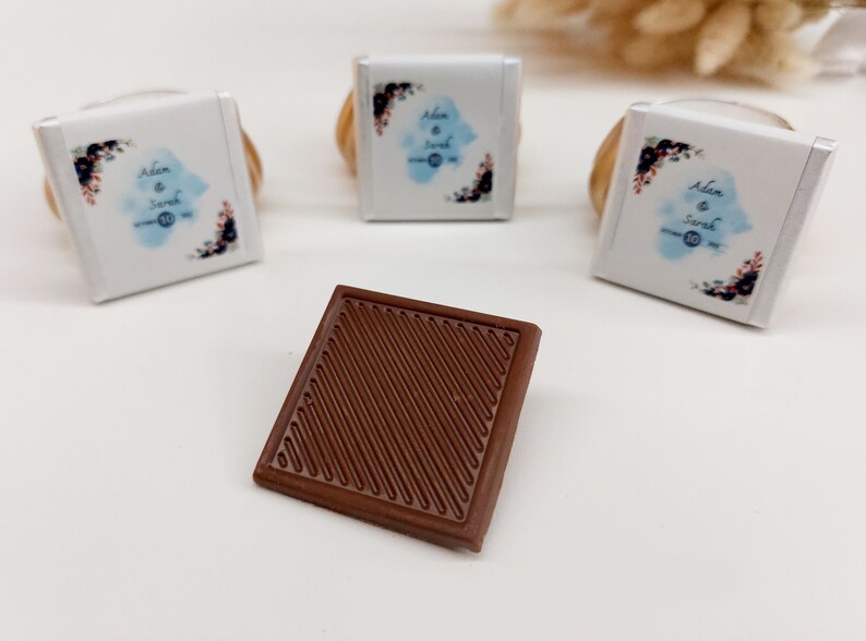 Personalized Chocolate Wedding Favors for Guests Bridal Shower Favors Wedding Chocolate Baby Shower Favors Baptism Favors Love is Sweet image 5
