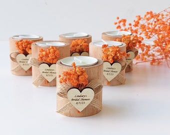 50 PCS Wedding candle favors Personalized candle favors Rustic candle favors Bridal shower candle favors Vintage candle favors