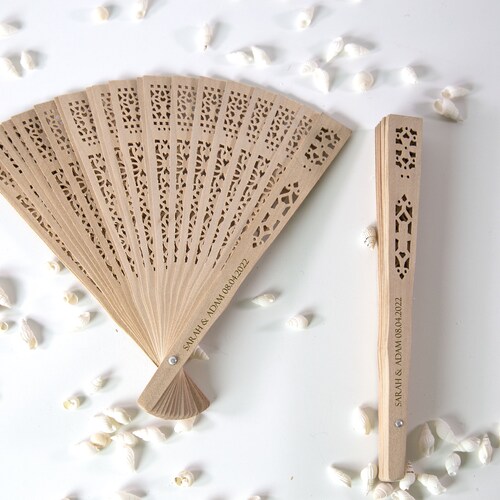 Wedding Favors Personalized Paper Fans Bulk Bridal Shower Etsy