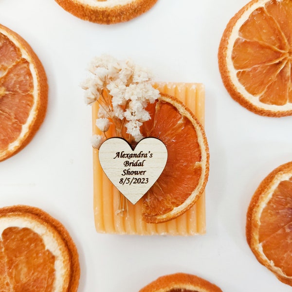 Orange Citrus Bridal Shower Gifts Bridal Shower Favors Personalized Wedding Favors Orange Wedding Gifts for Wedding guests Personalized Soap