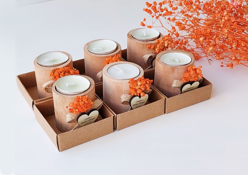 50 PCS Wedding candle favors Personalized candle favors Rustic candle favors Bridal shower candle favors Vintage candle favors image 8