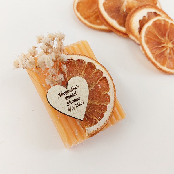 Citrus Wedding Gifts Bridal Shower Favors Personalized Wedding Favors Orange Wedding Gifts for Wedding guests Personalized Soap Gifts