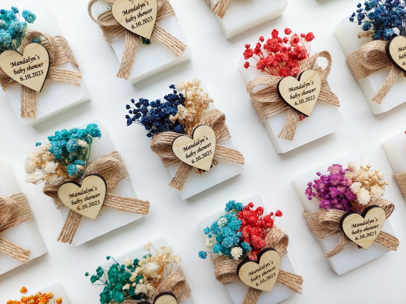 50 PCS Wedding Favors for Guests Bulk Favors Floral Soap Favors, Bridal Shower Favors, Personalized Wedding Favors Baby Shower Favors image 7