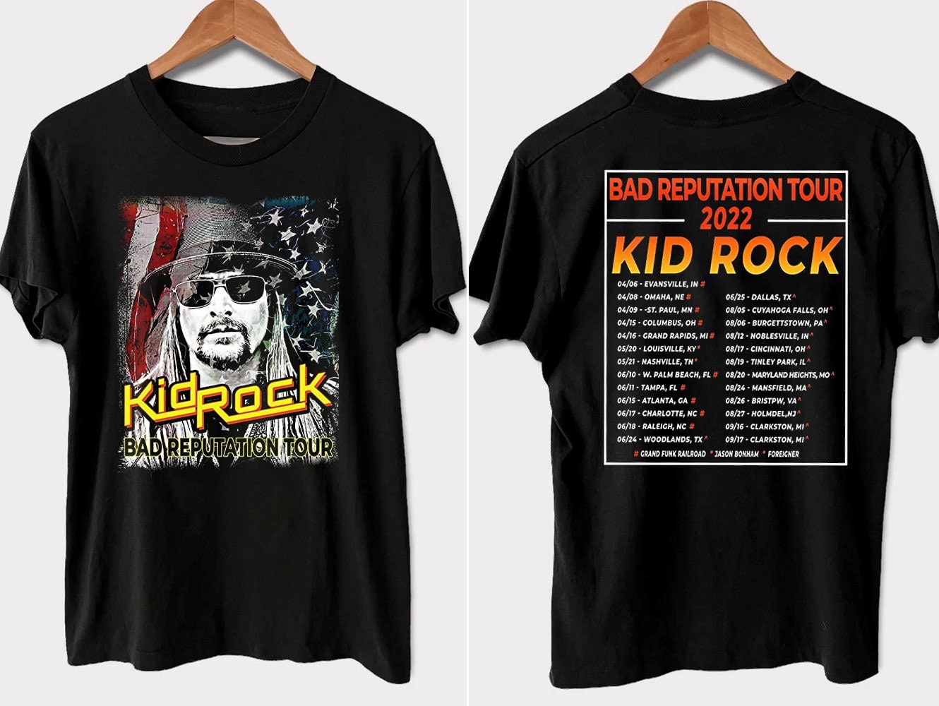 kid rock bad reputation tour shirts