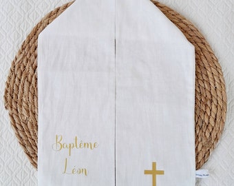 Étole écharpe de Baptême ou Communion personnalisée