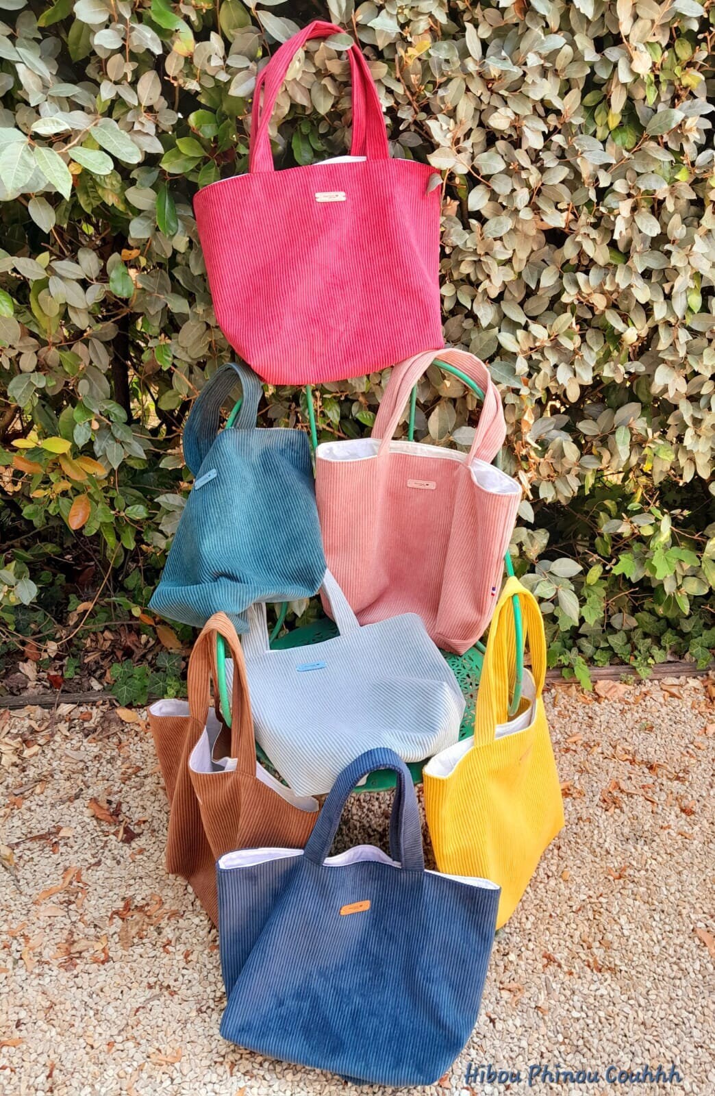 Sac cabas velours c?�tel?� coton upcycl?� nuances claires - Etsy France