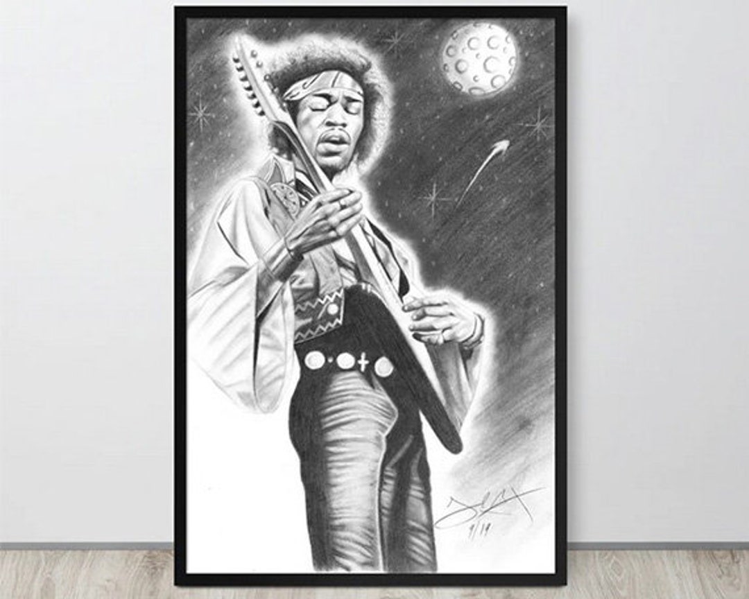 Jimi Hendrix Art Jimi Hendrix Wall Art Jimi Hendrix Art Etsy