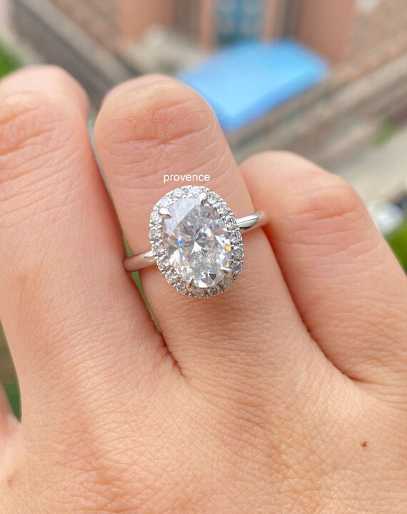 2.50 Ct Classic Oval Halo Engagement Ring Halo Ring Oval Cut Etsy