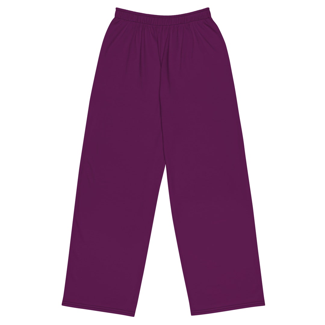Unisex Wide-leg Pants Tyrian Purple - Etsy