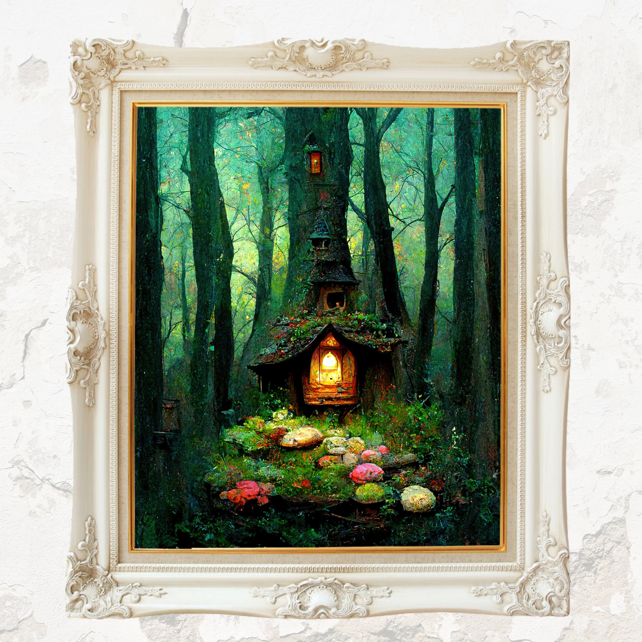 Wooden Fairy House in the Magical Forest Faeries Village Etsy