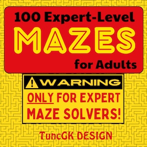100 Expert-Level Maze Puzzles for Adults (PDF & JPEG)