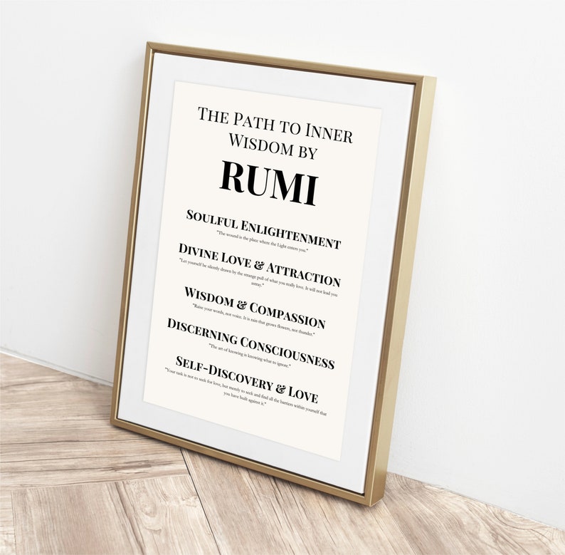 Compassion Rumi Rumi Wisdom Quotes Poster, Inner Peace Principles (digital Download) - Etsy