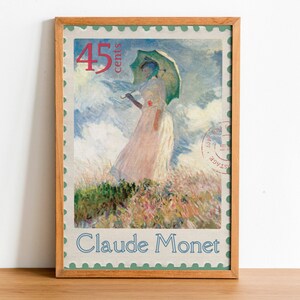 Druckbare Wandkunst, Vintage-Stil Stempel Replik von Claude Monet, Ölfarbe, Wohnkultur, antik aussehend, Impressionismus, Art Deco, dekorativ