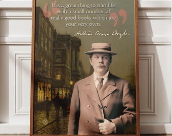 Conan Doyle Quote Print – Sherlock Holmes Author, Literary Art (Digital Download)