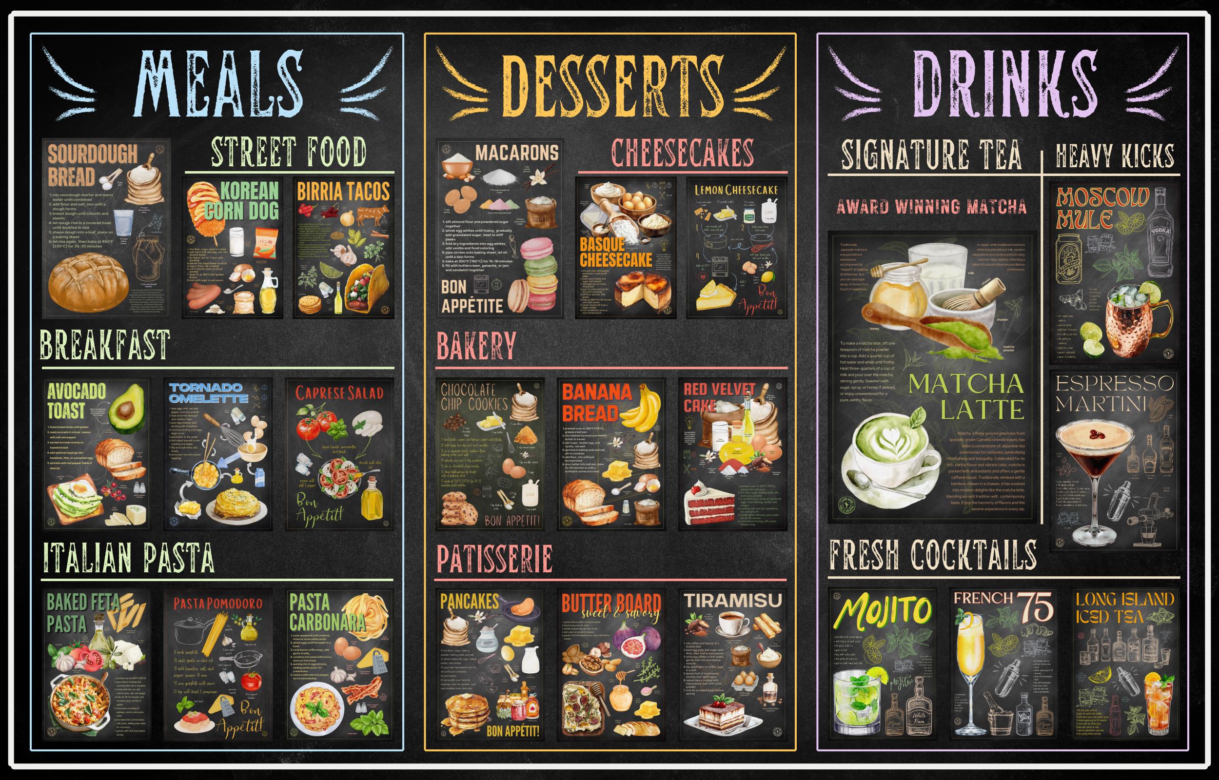 Birria Tacos Recipe Chalkboard Print – Mexican Food Art (digital ...