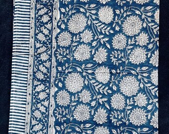 Block Print Sarong, Tropical Paradise Sarongs for Women, Blue sarong large