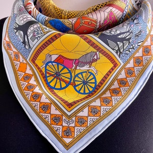 100% Silk Twill Luxury Scarf Square Pure Silk Bandana Head Hair Scarf 27x27” 70x70cm “Overlook” Pattern Mulberry Silk Scarf Holiday Gifts