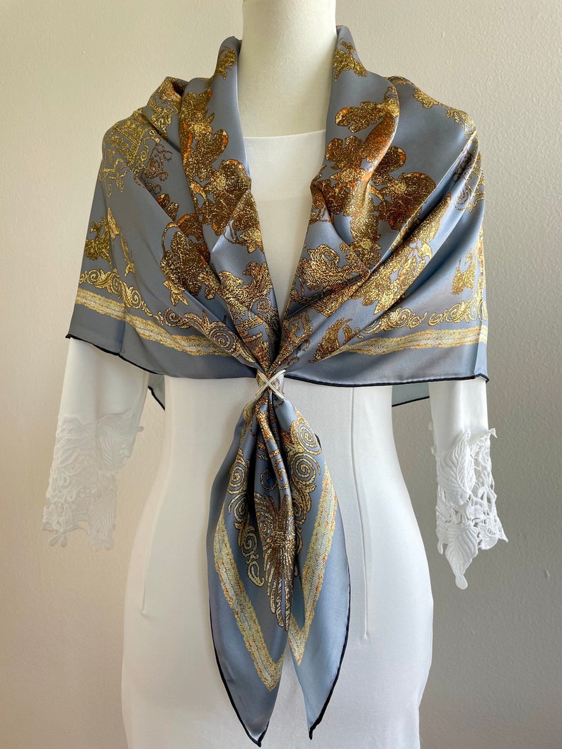 100 Silk Scarf Square Pure Silk Shawl Large Silk Hair Head Scarf 43x43