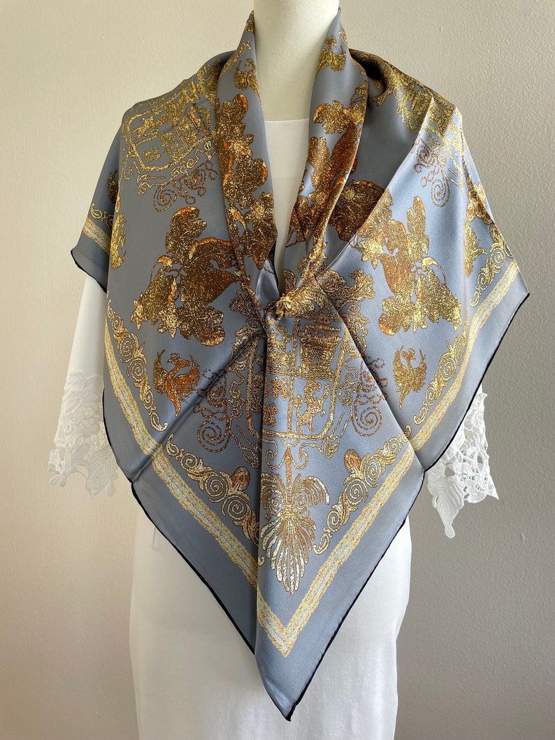 100 Silk Scarf Square Pure Silk Shawl Large Silk Hair Head Scarf 43x43