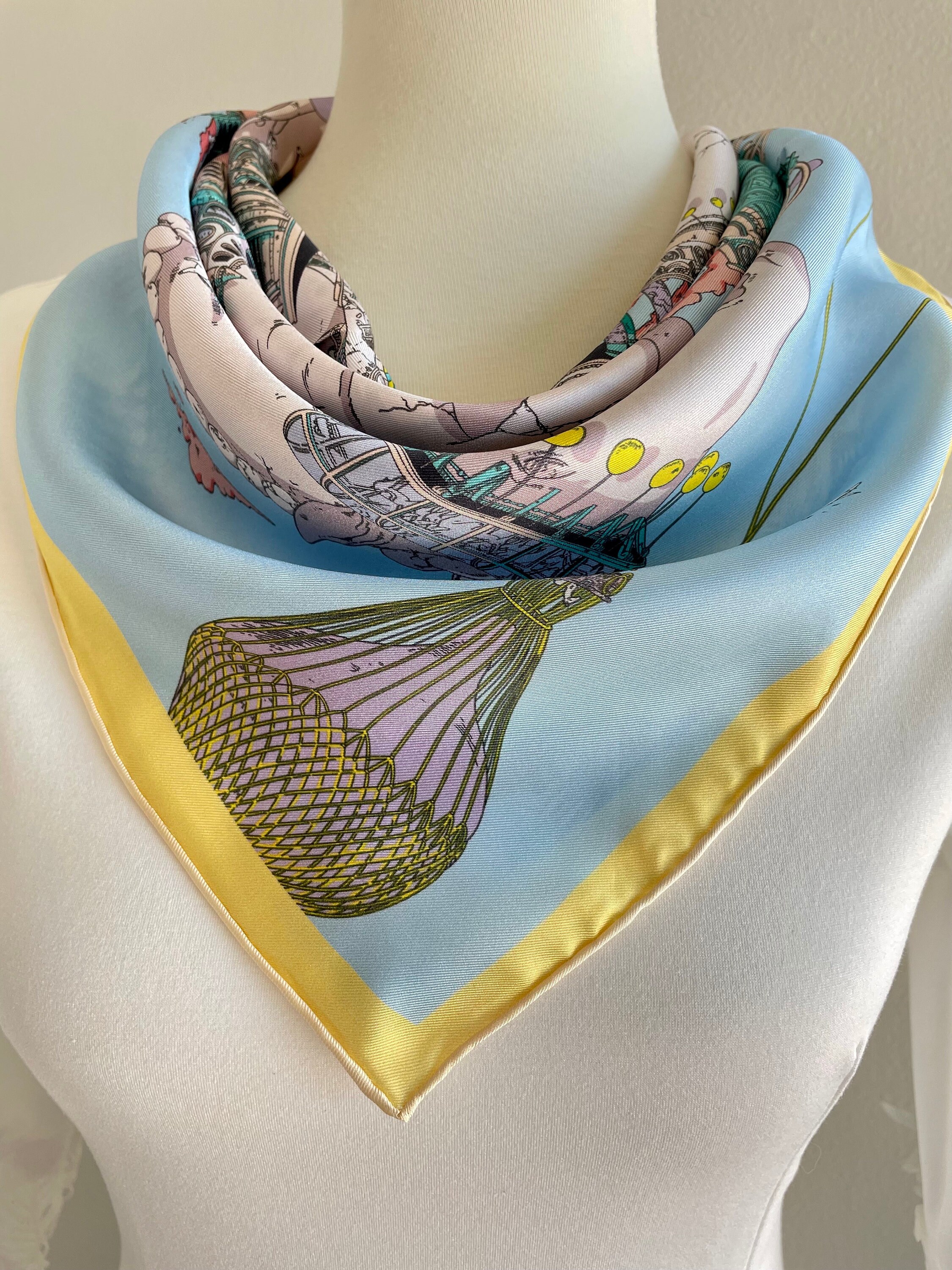 Colorful Dog Paw Print Satin Head Scarf - 25 Inch Large Square Silk Hair Scarf For Women
