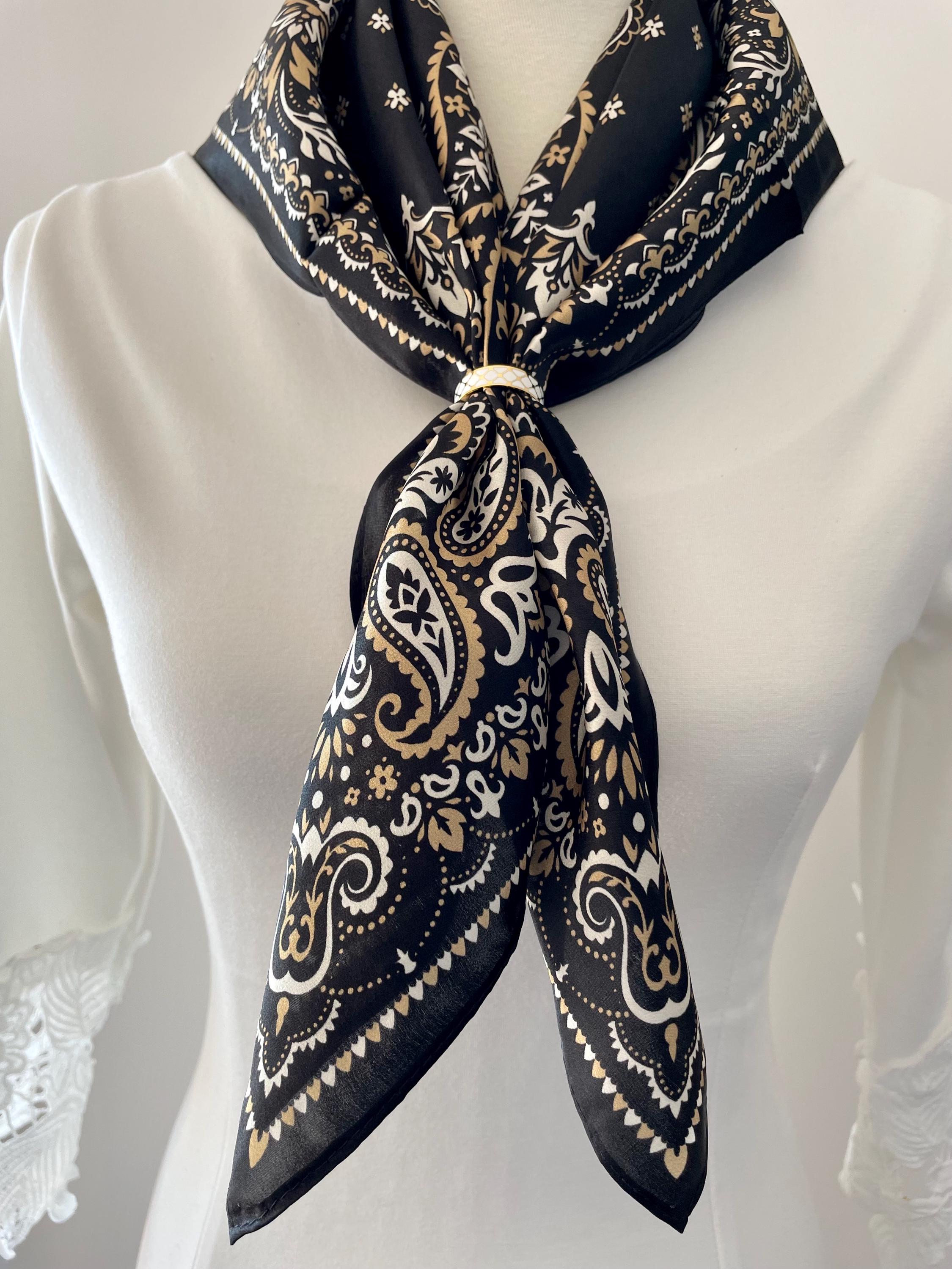 100% Silk Scarf Square Pure Silk Bandana Mulberry Silk Hair Head