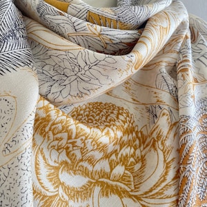 Luxe Silk Twill Scarf- Boxwood Parterre