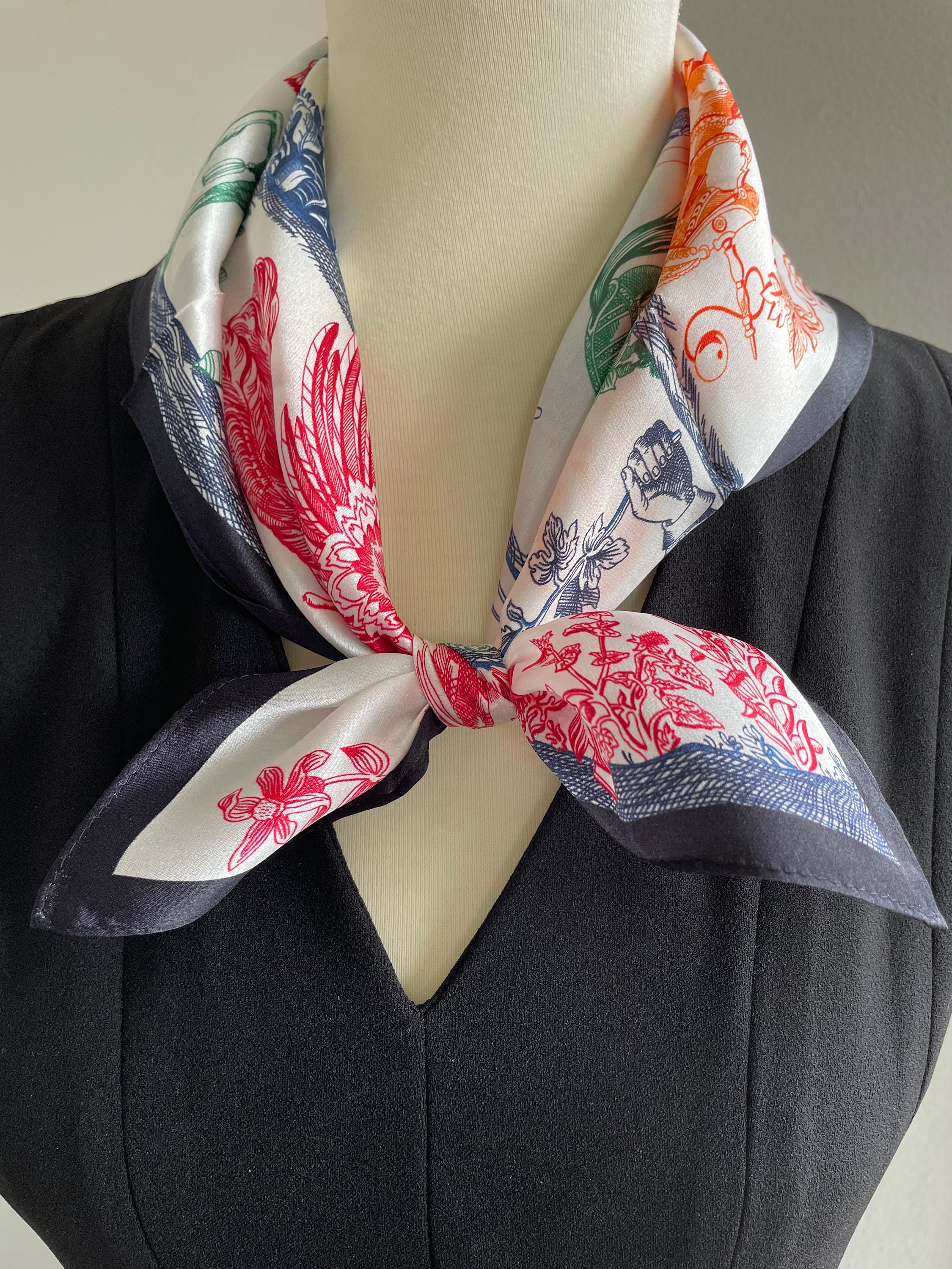 sugarhill 21aw silk bended scarf