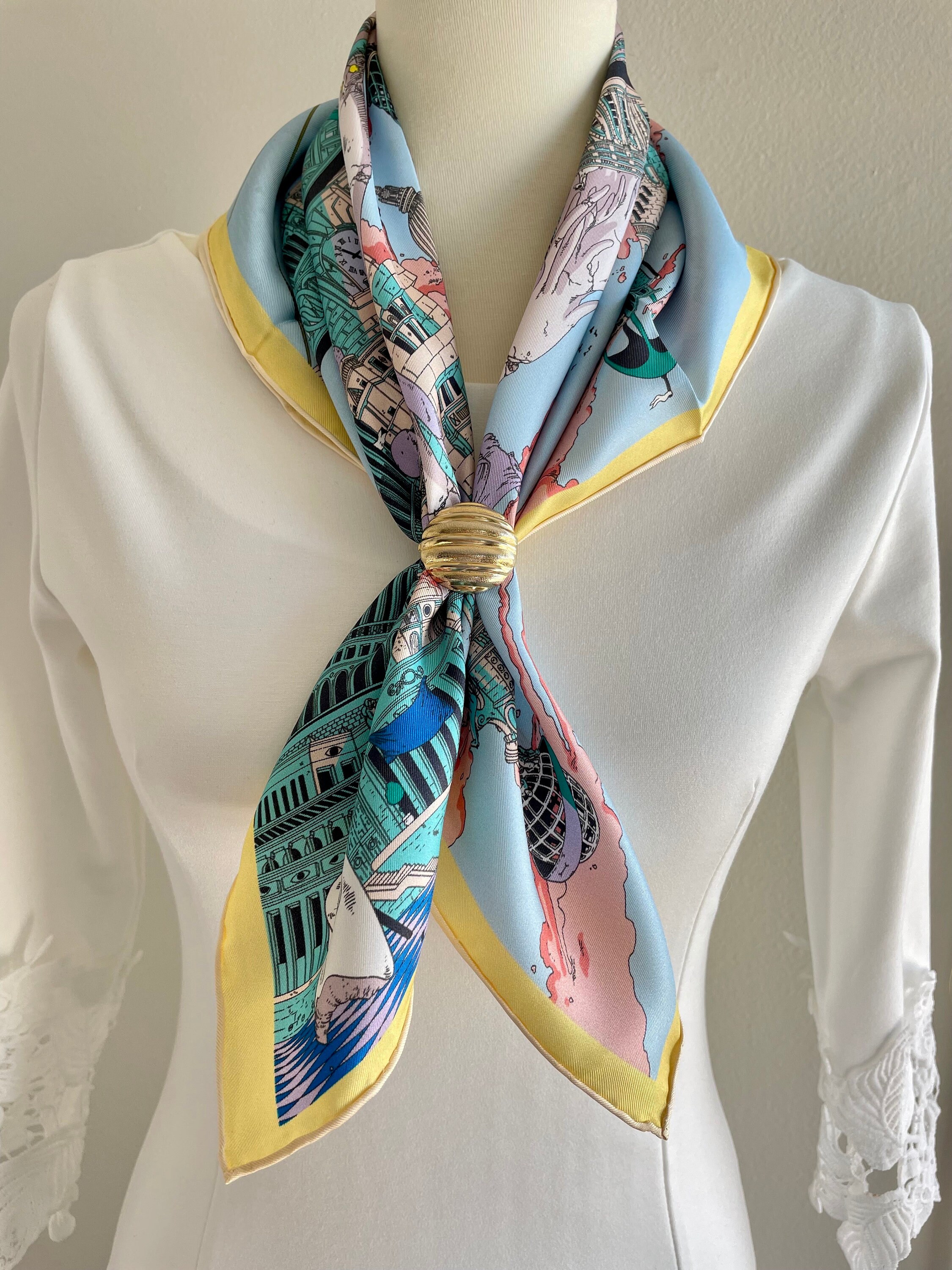 100% Silk Twill Scarf Square Pure Silk Bandana Silk Hair
