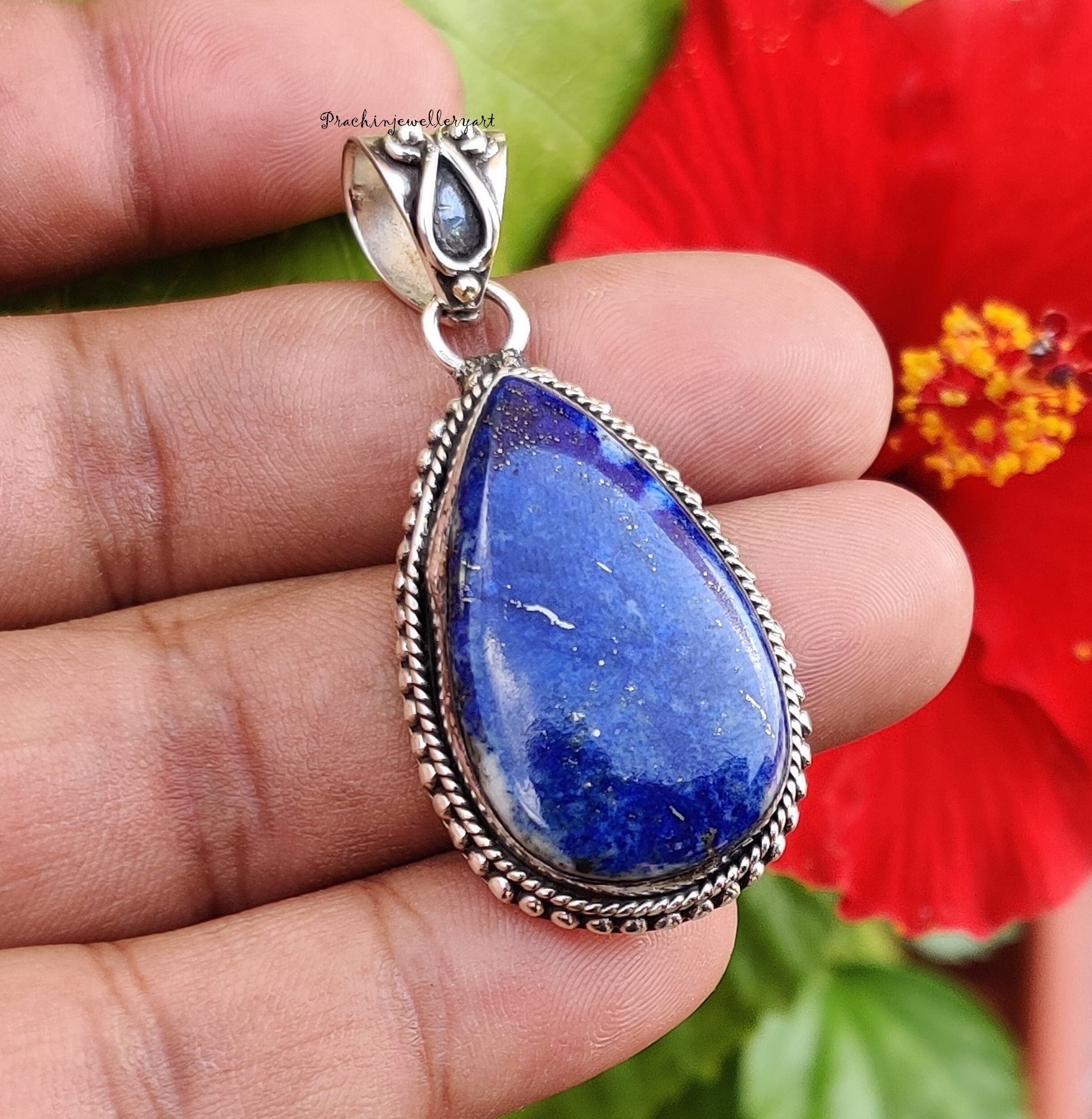 m*o様 ODELE lapis+ Lapis Lazuli Pendant 925 Sterling Silver Pendant Lapis
