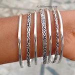 Silver Stackable Bangles