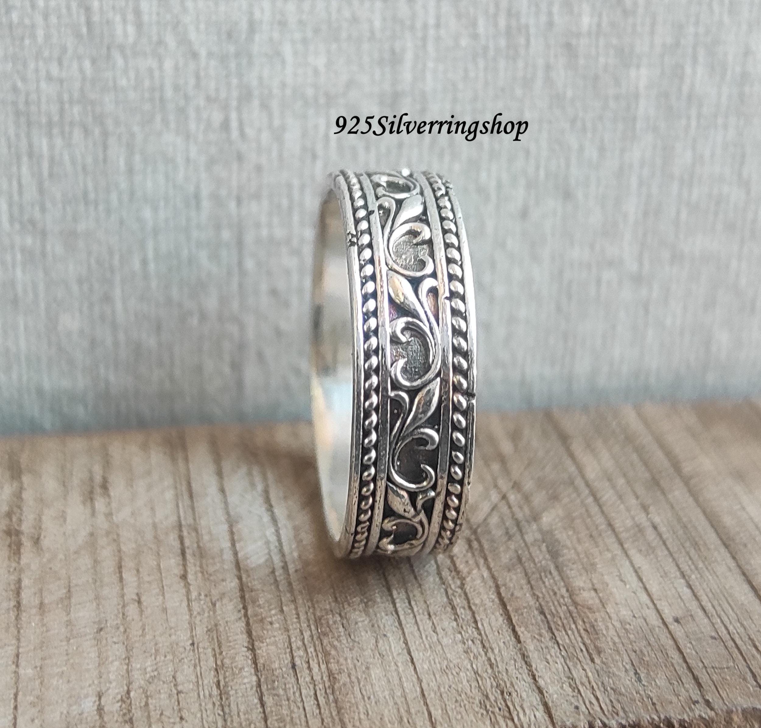 Handmade 925 Sterling Silver Band Ring: Boho Promise Ring - Etsy